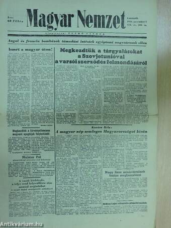 Magyar Nemzet 1956. november 1.