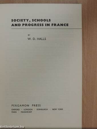 Society, Schools and Progress in France