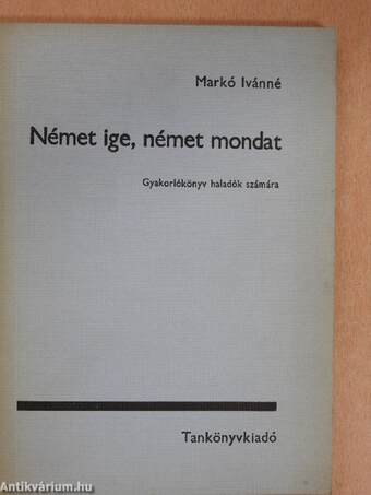 Német ige, német mondat