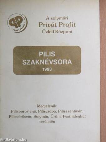 Pilis szaknévsora 1993.