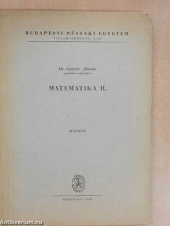 Matematika II.