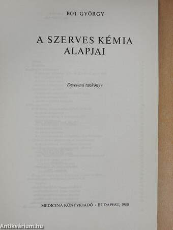 A szerves kémia alapjai