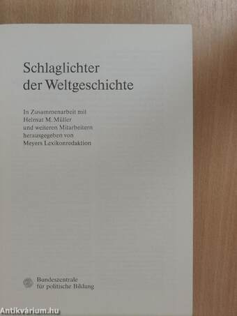 Schlaglichter der Weltgeschichte