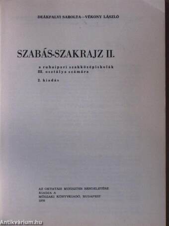 Szabás-szakrajz II.