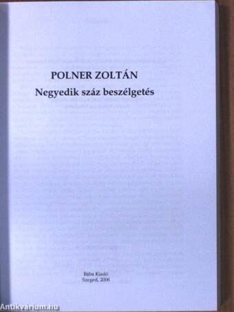 Negyedik száz beszélgetés