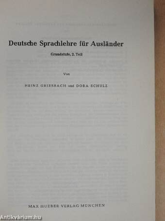 Deutsche Sprachlehre für Ausländer Grundstufe 2.