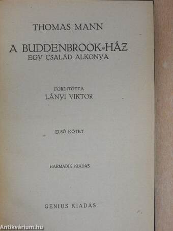 A Buddenbrook-ház I-III.