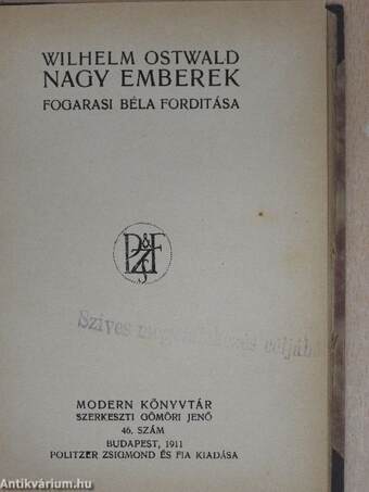 A völgyben/A sajtó/Nagy emberek