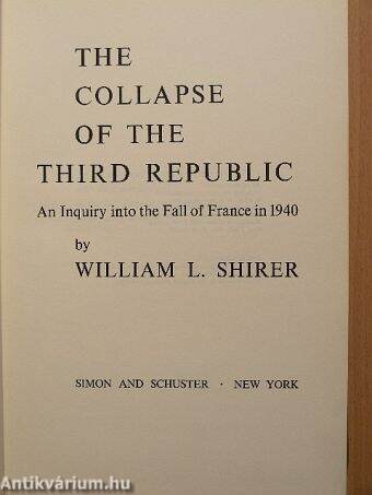 The Collapse of the Third Republic