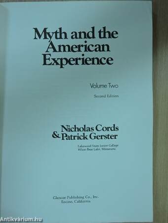 Myth and the American Experience II.