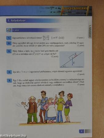 Színes érettségi feladatsorok matematikából