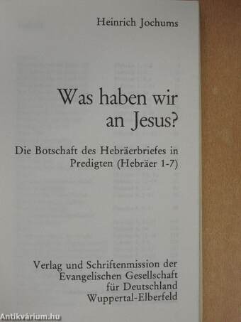 Was haben wir an Jesus?