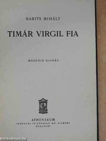 Timár Virgil fia