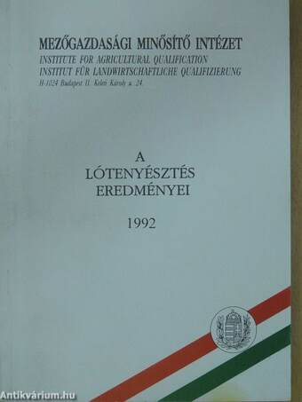 A lótenyésztés eredményei 1992.