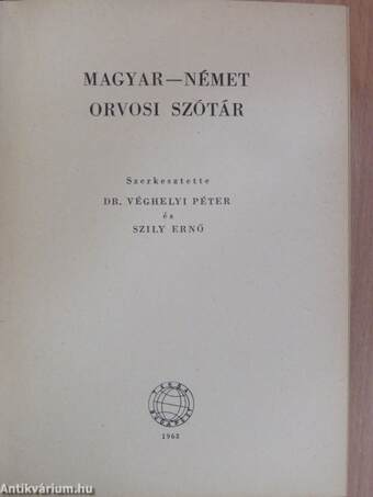 Magyar-német orvosi szótár