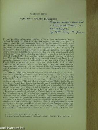 Vajda János hírlapírói pályakezdése (dedikált példány)