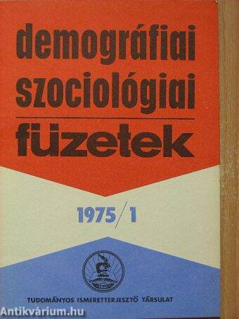 Demográfiai-Szociológiai Füzetek 1975/1.