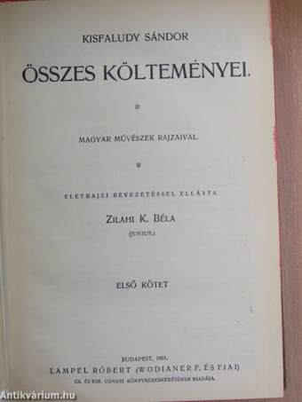 Kisfaludy Sándor összes költeményei I-II.