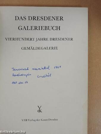 Das Dresdener Galeriebuch