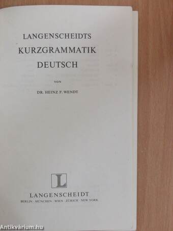 Langenscheidts Kurzgrammatik Deutsch