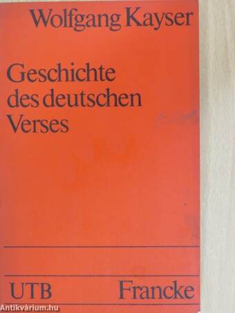 Geschichte des deutschen Verses