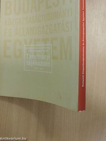 Budapesti Közgazdaságtudományi és Államigazgatási Egyetem tanulmányi tájékoztató 2002/2003