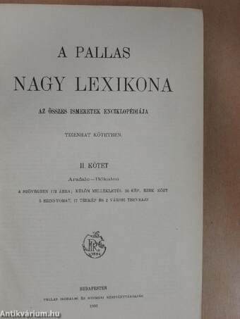 A Pallas Nagy Lexikona II. (töredék)