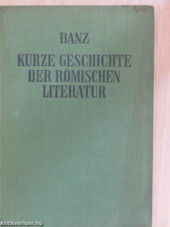 Kurze Geschichte der römischen Literatur