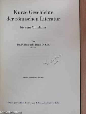 Kurze Geschichte der römischen Literatur