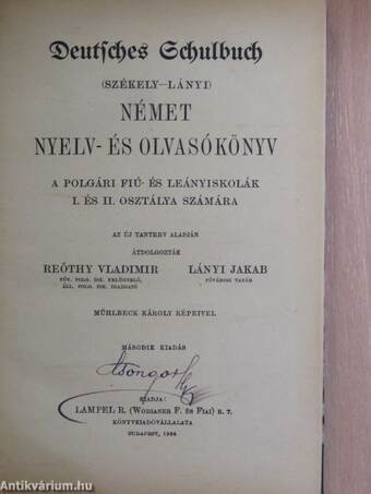 Német nyelv- és olvasókönyv I-II.