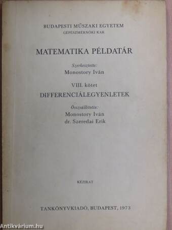 Matematika példatár VIII.