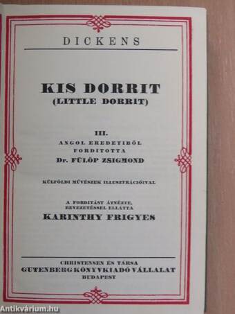 Kis Dorrit I-IV.