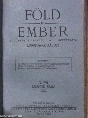 Föld és Ember 1930/1-6.