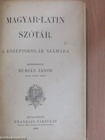 Magyar-latin szótár