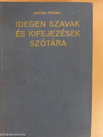 Idegen szavak és kifejezések szótára