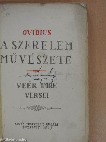 Ovidius: A szerelem művészete/Veér Imre versei