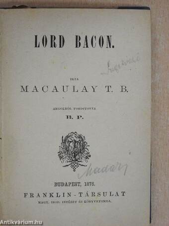 Lord Bacon/A pápaság