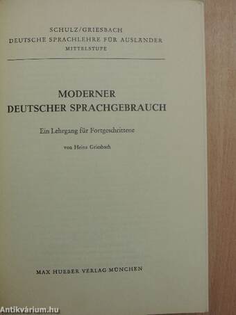 Moderner Deutscher Sprachgebrauch