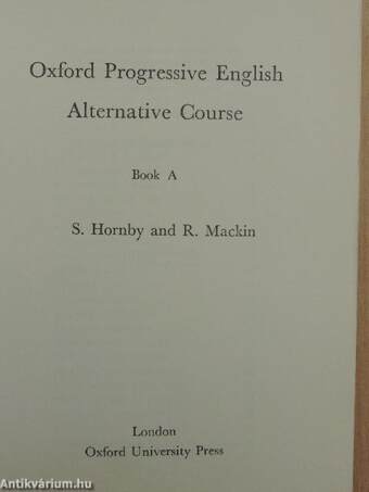 Oxford Progressive English Alternative Course - Book A