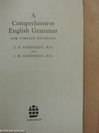 A Comprehensive English Grammar for foreign students