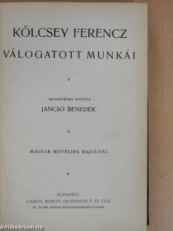 Kölcsey Ferencz válogatott munkái