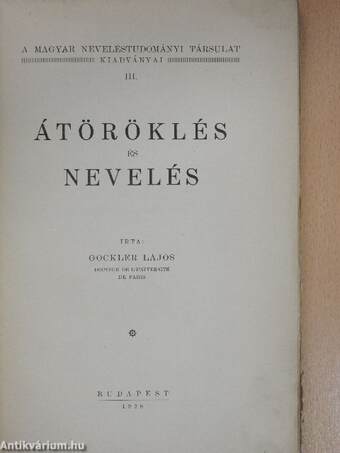 Átöröklés és nevelés