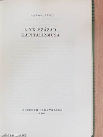 A XX. század kapitalizmusa