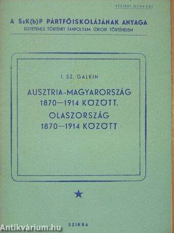 Ausztria-Magyarország 1870-1914 között/Olaszország 1870-1914 között