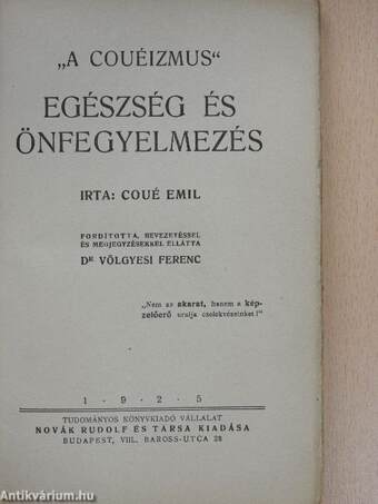 Egészség és önfegyelmezés