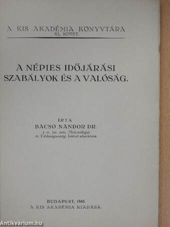 A népies időjárási szabályok és a valóság