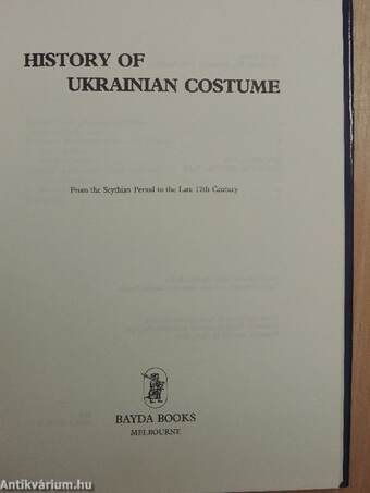 History of Ukrainian Costume