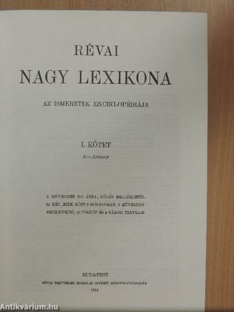 Révai nagy lexikona 1-21.