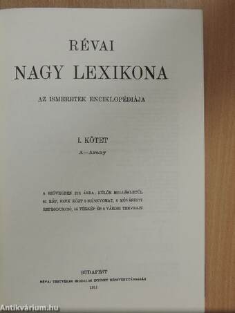 Révai nagy lexikona 1-21.