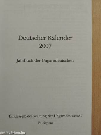 Deutscher Kalender 2007